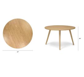 ARTICLE brand. : Seno 47" Round Dining Table - Oak by Article furniture
