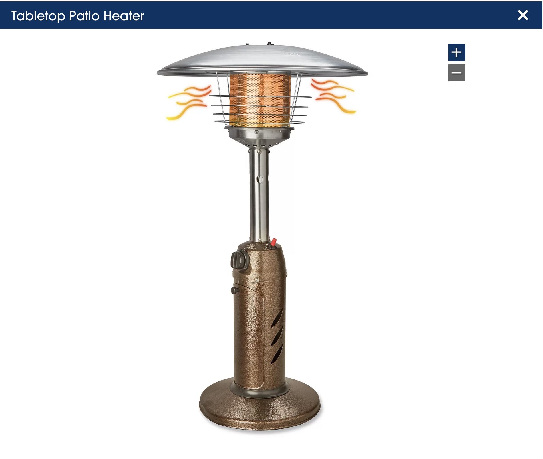 Tabletop Patio Heater H-5221 From Uline