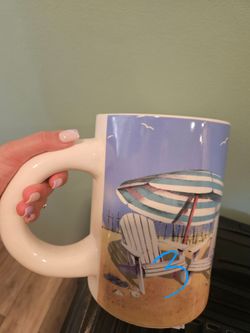 Beach Scene Ceramic Coffee Mug