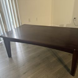 ☕ Dark Wood Coffee Table – 19”H x 30”W x 50”L