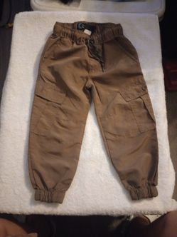 Kids Brown Cargo Jogger Pants