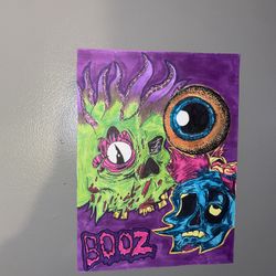 BOOZ – One of One Horror Drawing (Original)”