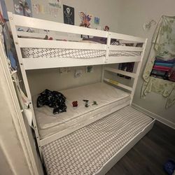 3 piece bunk bed with stairs
