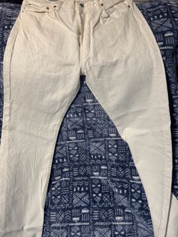 Levi's 501 DT Denim Tears white jeans