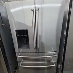KITCHENAID 4 DOOR STAINLESS STEEL REFRIGERATOR 