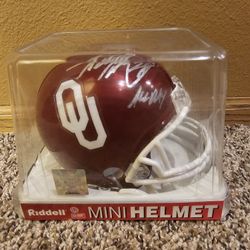 Adrian Peterson Autographed OU Mini Helmet