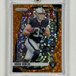 2024 Panini Prizm Orange No Huddle Disco Prizm #315 Brock Bowers RC