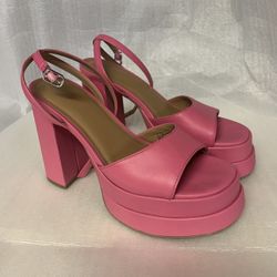 Women's Alessia Platform Heels - Wild Fable Vibrant Pink Size 7 1/2