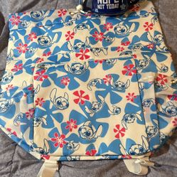 Disney Parks Stitch Drawstring Backpack And Mug, NEW