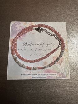 ArdentFondness Morse Code Bracelet “Until We Meet Again” Beaded Memorial Gift