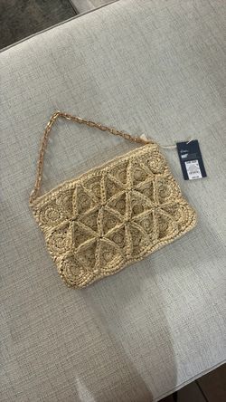 New straw starfish clutch bag