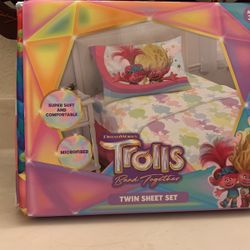 TROLLS TWIN SHEET SET