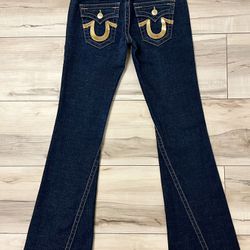 True Religion Golden Sequin Jeans size 28