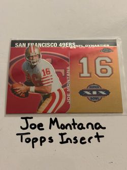 Joe Montana San Francisco 49ers Hall of Fame QB Topps Short Print Insert Card.