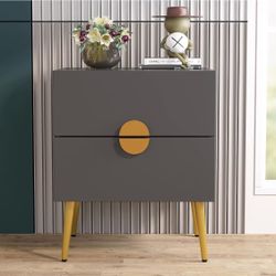 Set of 2 Mid-Century Modern Nightstands | 2 Drawers | Excellent Condition