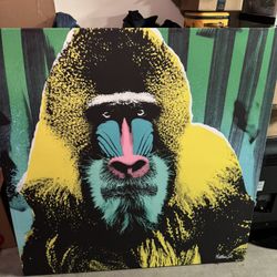 **CB2 Gorilla Canvas Art**