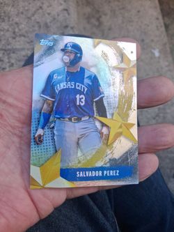 2025 Topps Update Salvador Perez Stars of MLB Insert Card SMLB-78. Holofoil Near Mint Condition