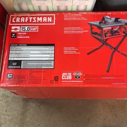 craftsman 10-in carbide-tipped blade 15-amp table saw