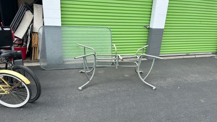 Backyard Glass Table