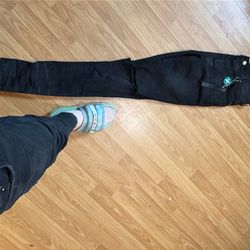 Amiri black distressed skinny jeans