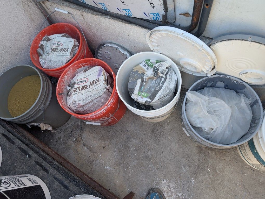 Zoom In The Picture You Will See Stucco Color La Habra Stucco Tile Motor And Also 4 Gallon Of Powder Stucco Color