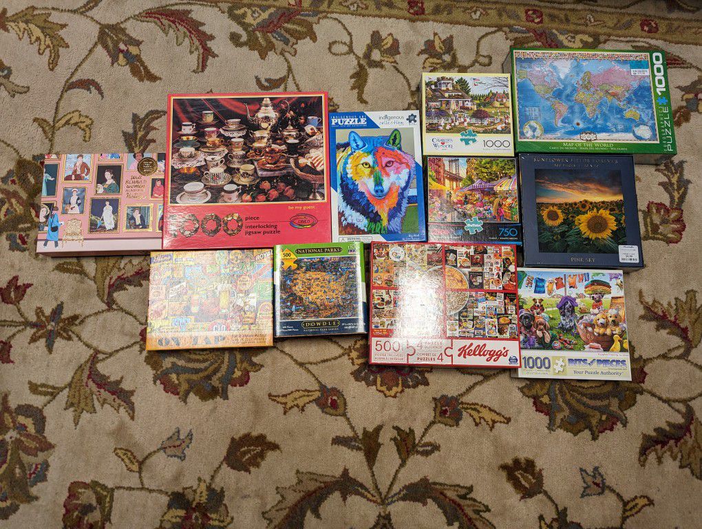 Lot Of 11 Puzzles