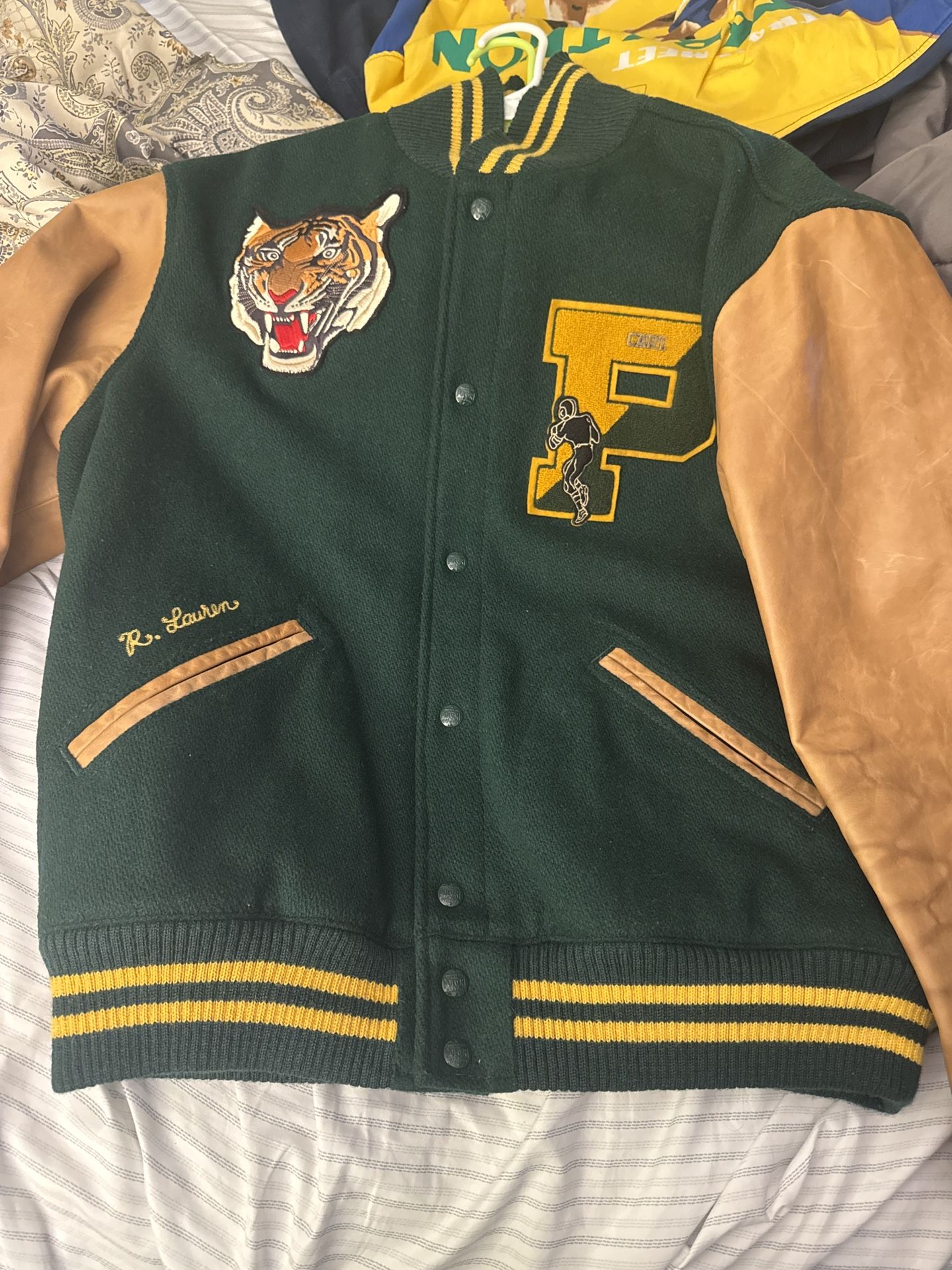 Ralph Lauren Tiger Head Varsity Jacket Size Xxl