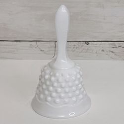 Vintage Fenton Hobnail White Milk Glass Bell