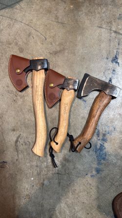3 Brand New Axes 🪓- 2 of the comes with custom leather cover - $40 for all