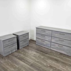 Dresser And 2 Nightstands - Cómoda Y 2 Mesitas De Noche 