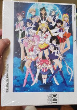 premium sailor moon puzzle with 10art cards