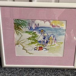 Kids On Beach Painting 