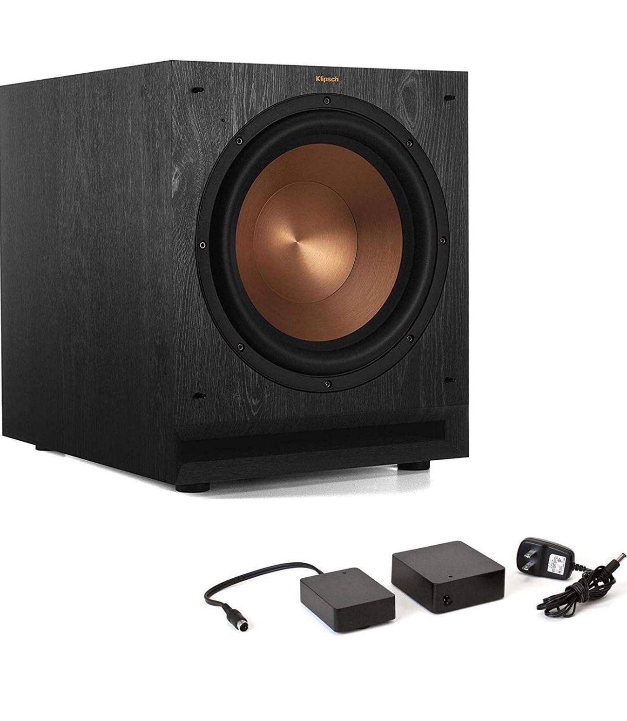 Klipsch SPL-120 12-inch Powered Subwoofer Bundle WA2 Wireless Adapter - Ebony