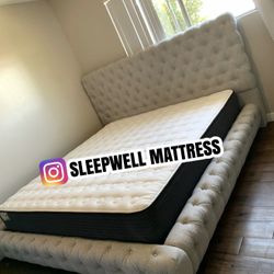 NEW KING BED FRAME WITH MATTRESS