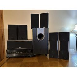 Onkyo HT-R550 5.1 Ch HDMI Home Theater Surround Sound Receiver System w/Speakers