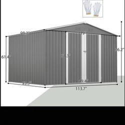 10×10 Metal Storage Shed New in Box