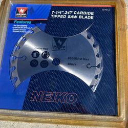 7 1/4 inch 24 tooth carbide tips saw blade by Nico.