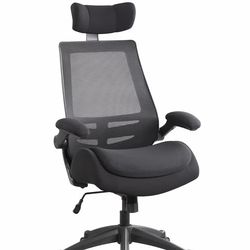 Brand New Black Boliss Tall Back Big & Tall (400lbs) Ergonomic Office Chair Flip Up Armrests
