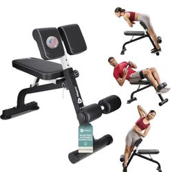 Foldable Back Extension Bench & Ab Bench Workout Chair