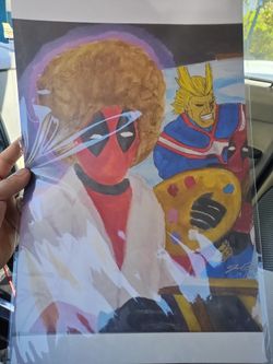 11 x 17 Art Deadpool My Hero Academia Marvel Comics Fanart