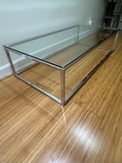 Chrome and Glass Coffee Table