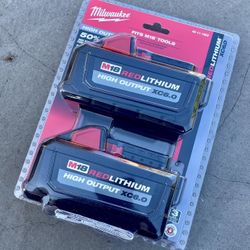 Milwaukee M18 18-Volt Lithium-Ion High Output 6.0Ah Battery Pack 2x  $135  New 