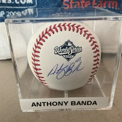 Los Angeles Dodgers Autographed Anthony Banda World Series Baseball