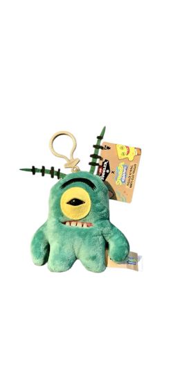 Zuru Fuggler x Spongebob Squarepants Keychain Plush Ring PLANKTON 5 in