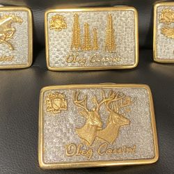 Vintage original 1980s various silver gold belt buckles