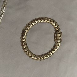 14kt Gold Cuban Bracelet Men 