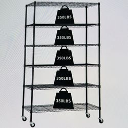 HEAVY DUTY! Garage Storage 6 Tier Shelf 82x48x18 Kitchen Shelves