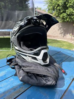 Used Youth/Adult Motocross Helmets - Fox Racing (XS) & One Industries Comet (M) + Bags
