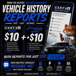 Carfax Report and Auto Check Report
