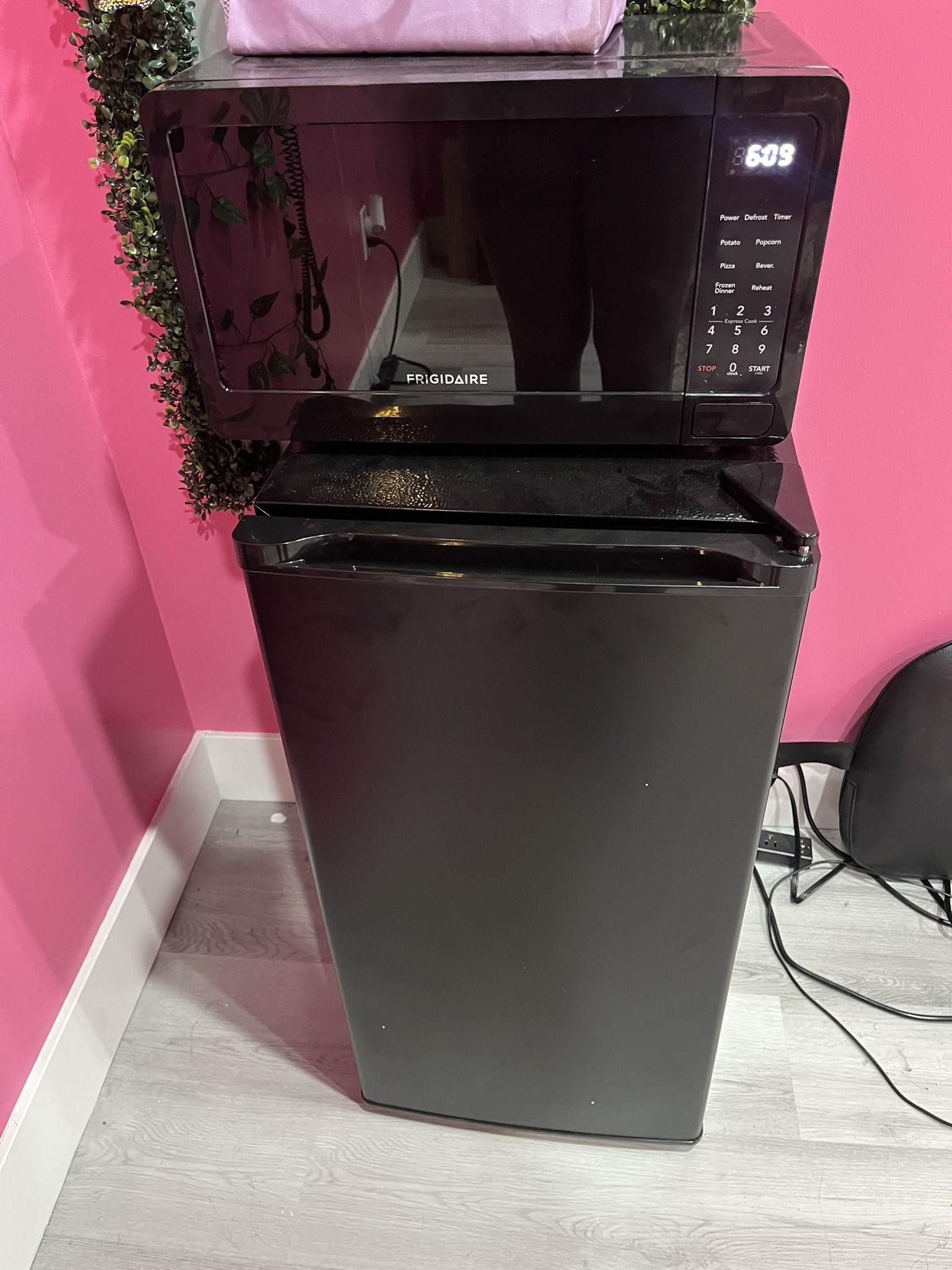 Mini Fridge and Microwave